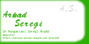 arpad seregi business card